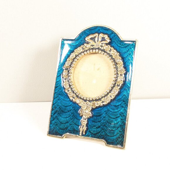 Terragraphics Green enamel strut photo frame, Vintage pet memorial frame - Picture 7 of 13